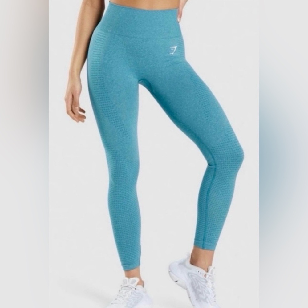 Gymshark Teal Textured Leggings Size Large BRAND NEW!!!!